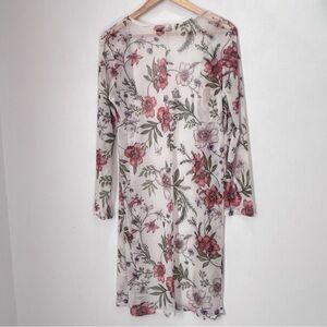 Purple Snow Floral Mesh Komono Women's Size Large-XL  Romantic Fairy Neutral*C98